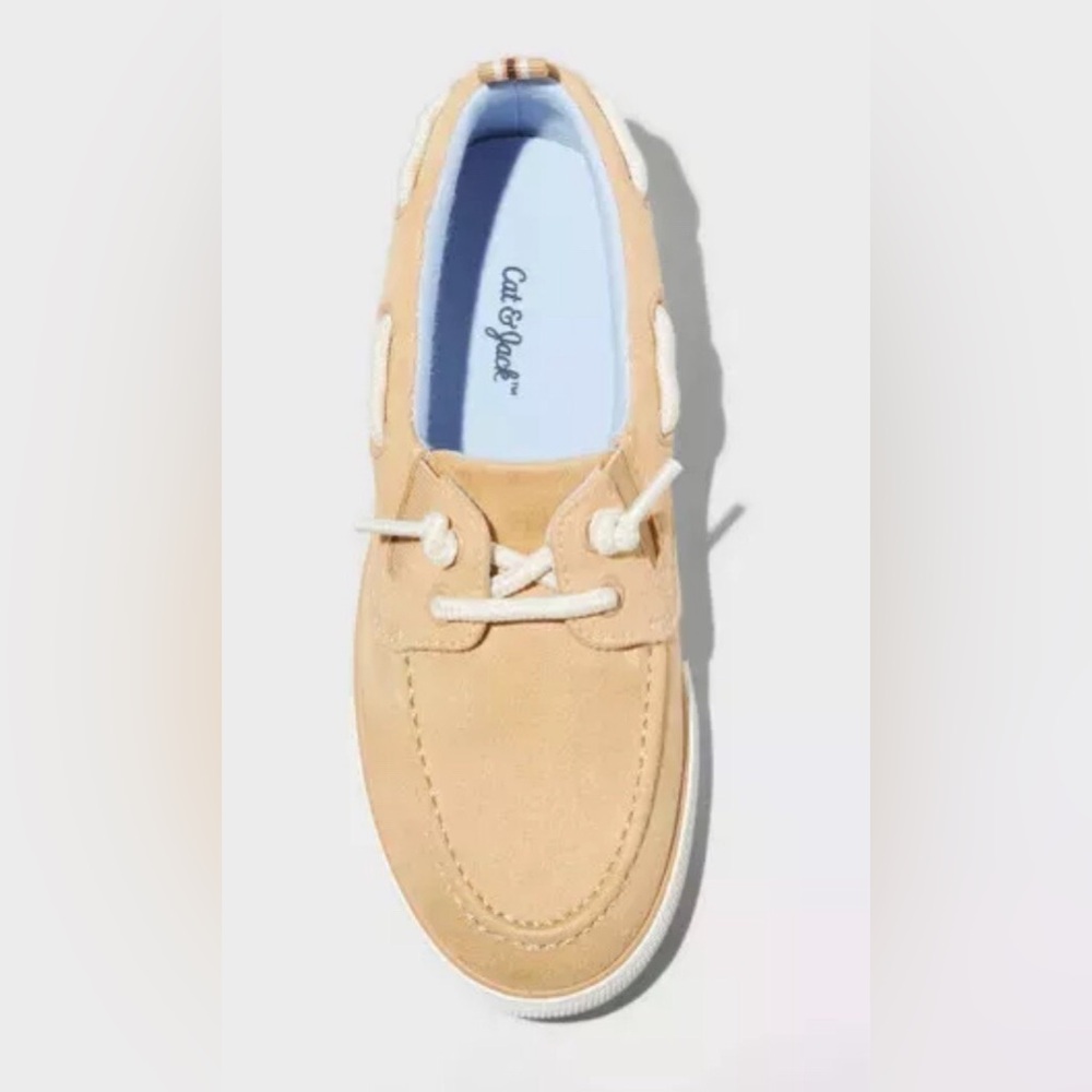 Cat & Jack Boy's Reece Slip On Boat Shoes Beige Size 1 - Picture 2 of 3